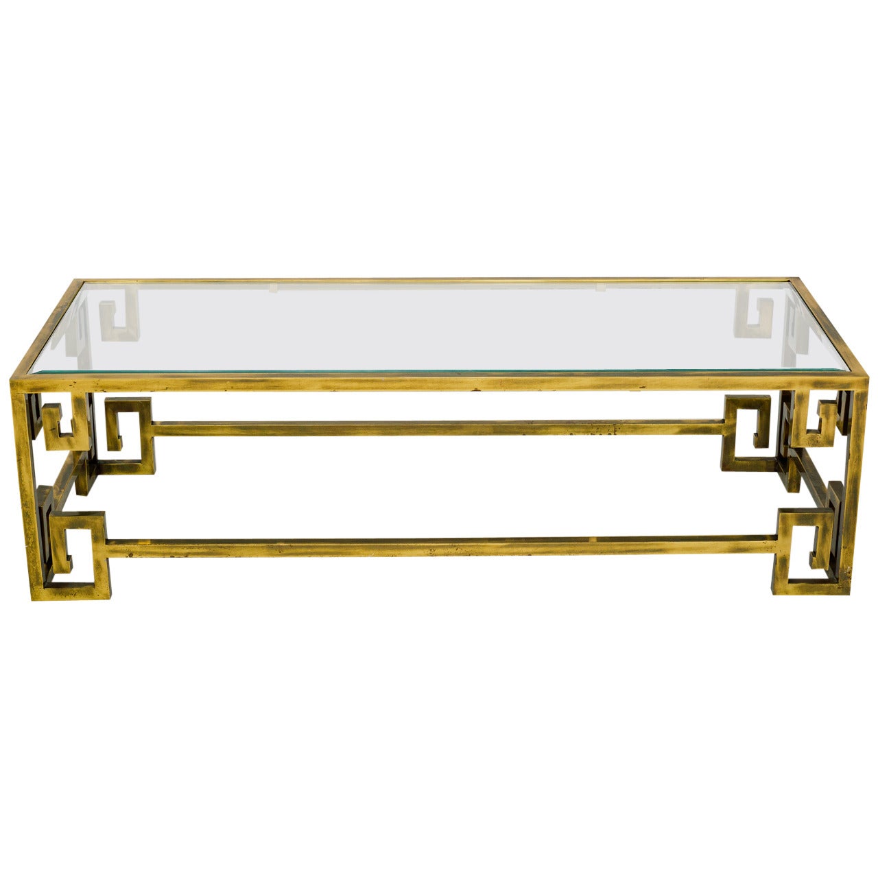 Mastercraft Brass Greek Key Coffee Table at 1stDibs brass key coffee
