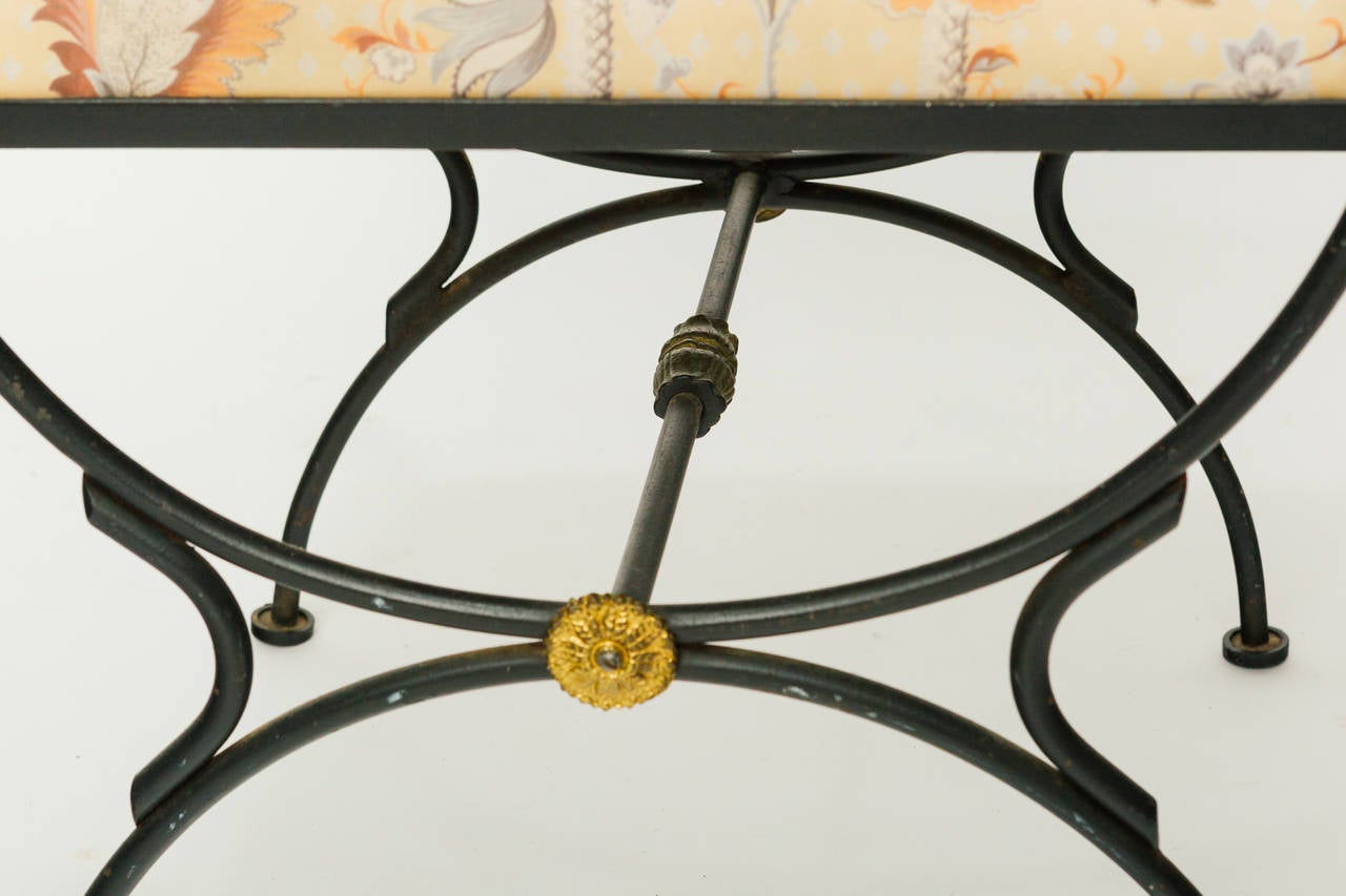 Iron and Brass Classical Swan Bench 3