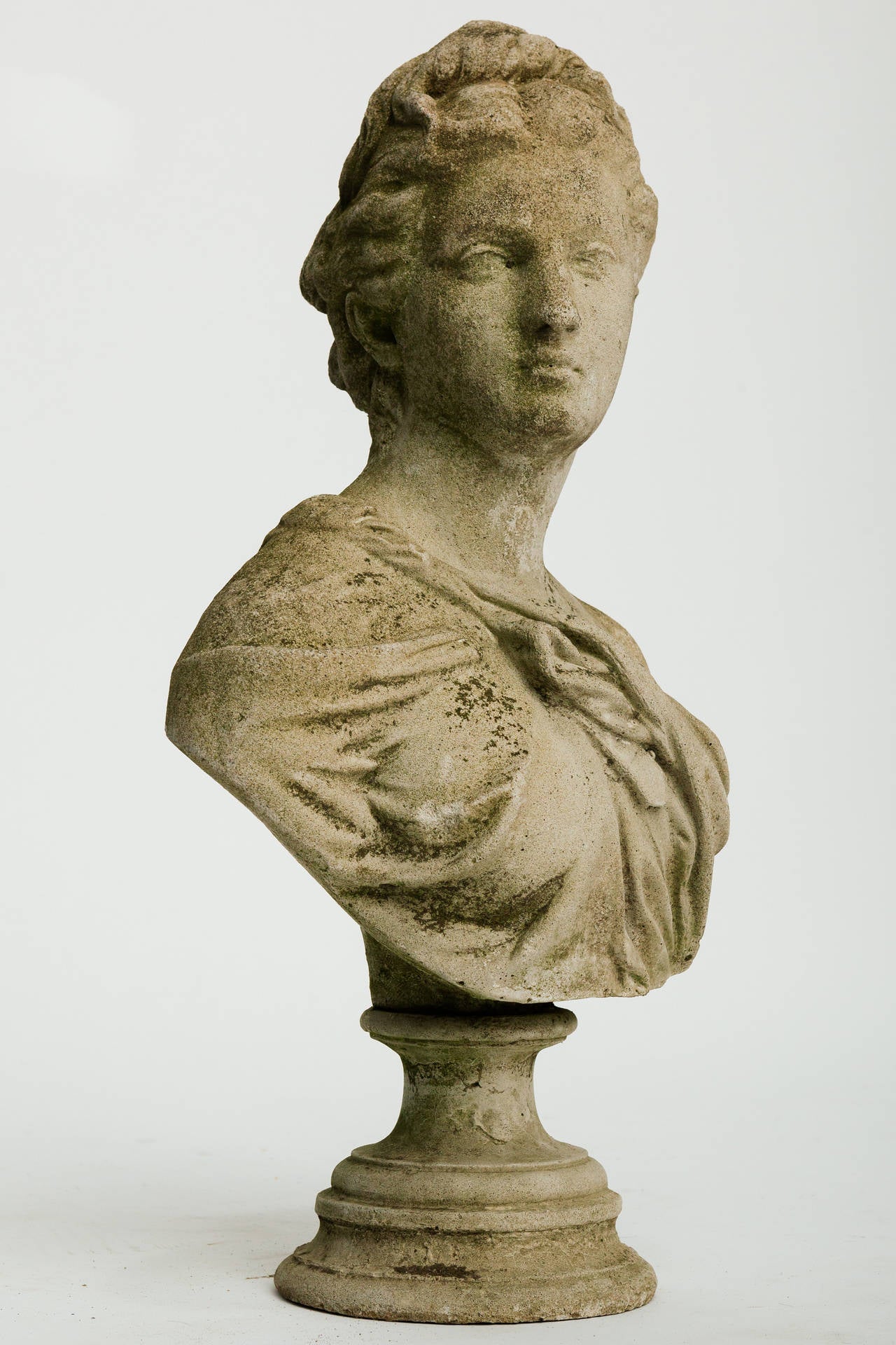 Concrete Classical Bust at 1stDibs