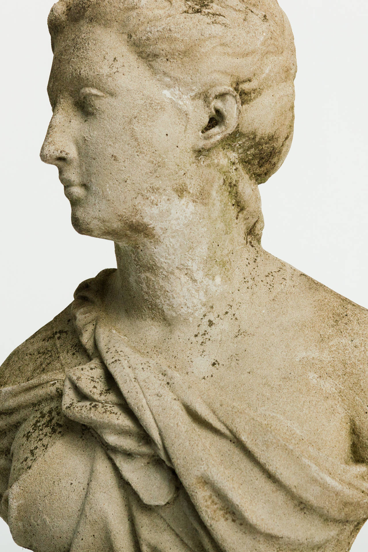 Concrete Classical Bust at 1stDibs