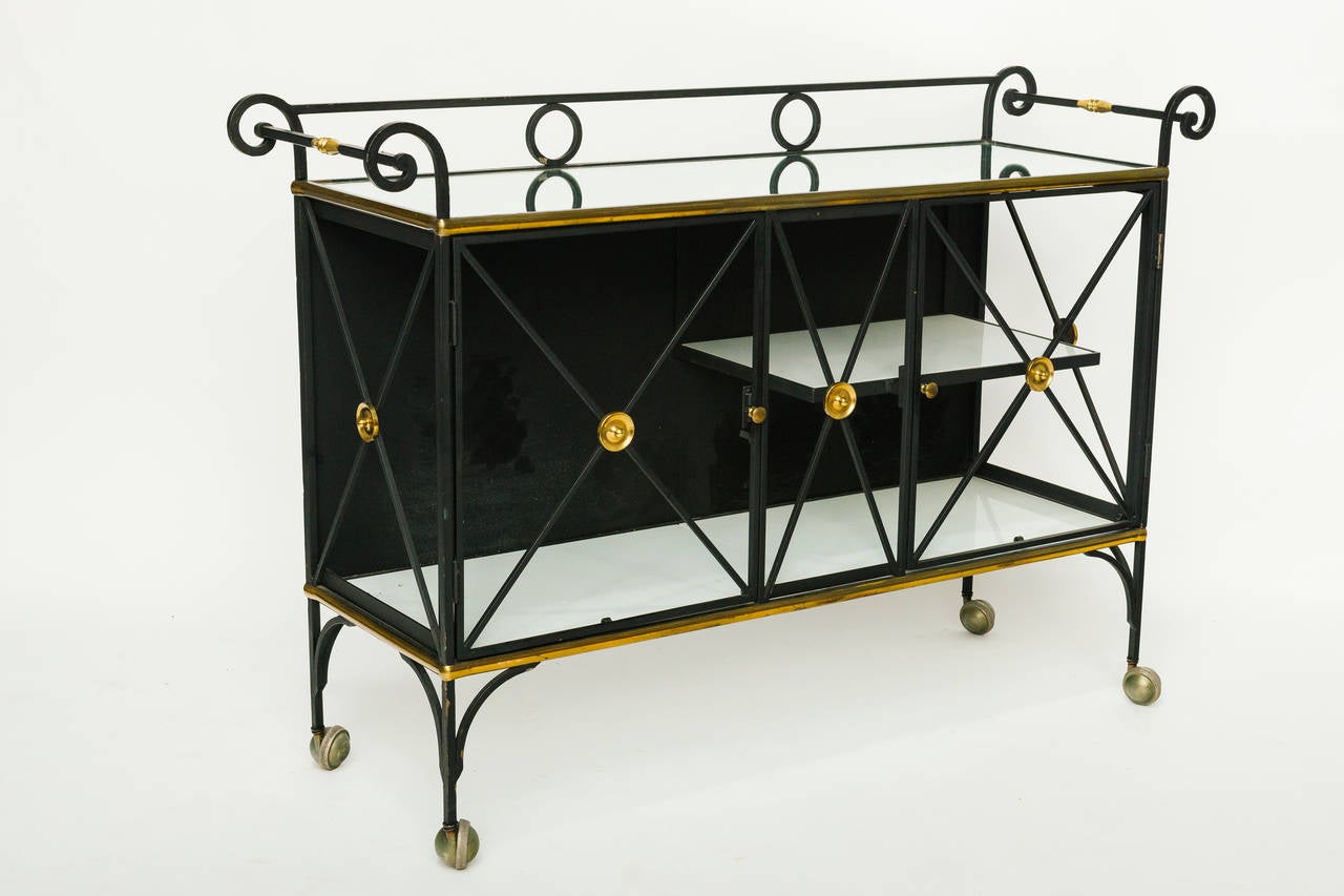 Iron Directoire Serving Cart In Good Condition In Tarrytown, NY