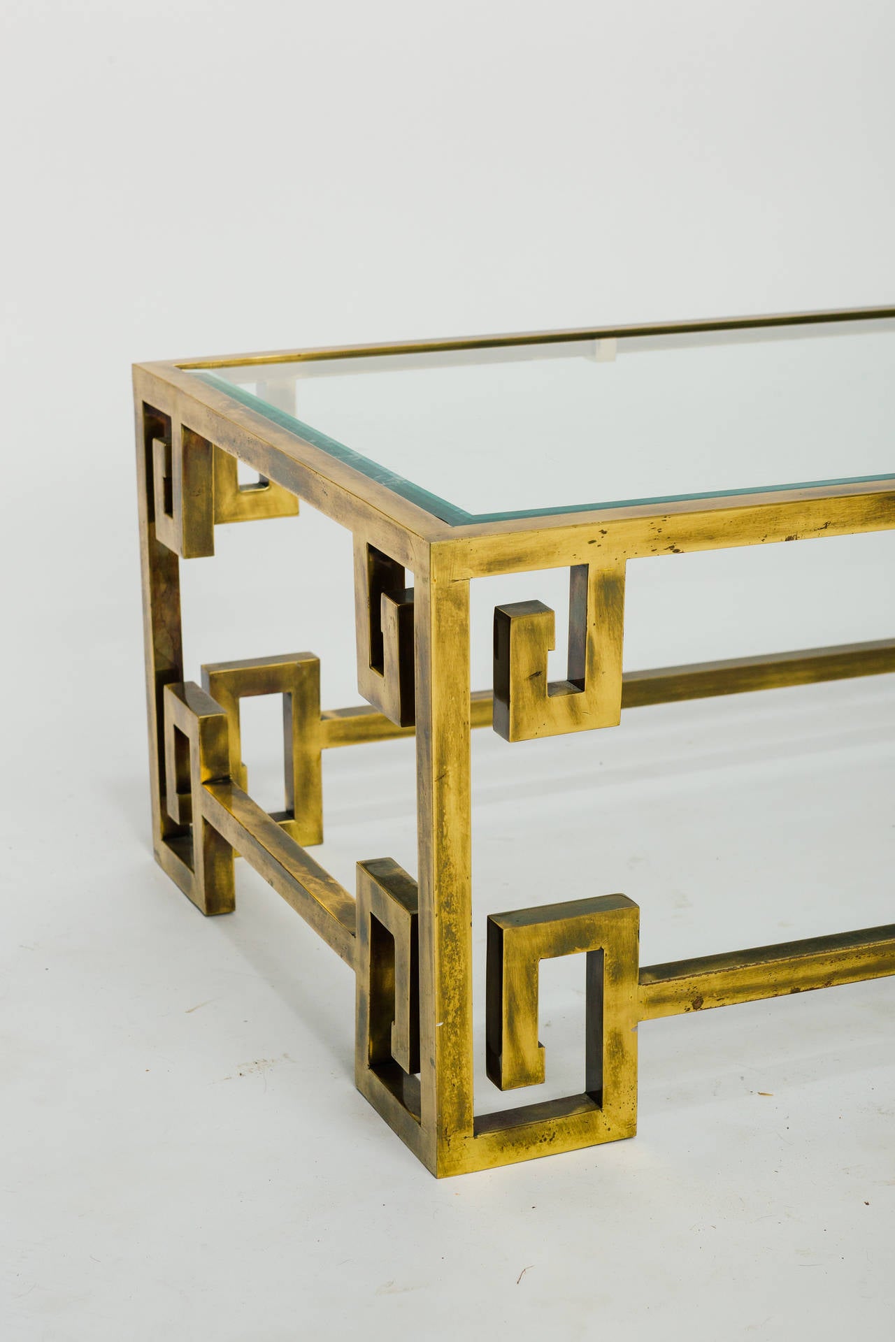 Mastercraft Brass Greek Key Coffee Table at 1stDibs brass key coffee