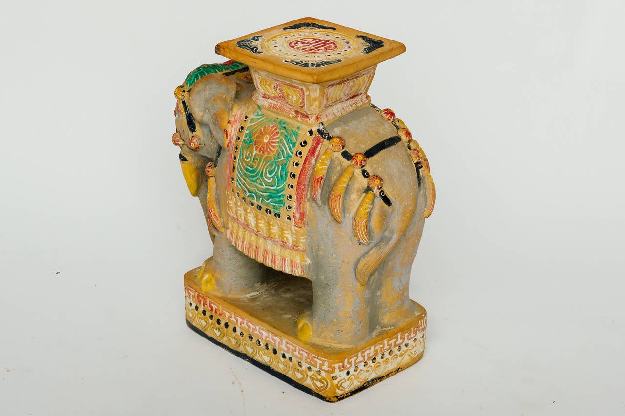 Unglazed Ceramic Elephant Table 3