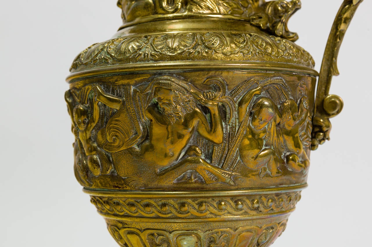 Pair of Classical Bronze Urn Base Side Tables 2