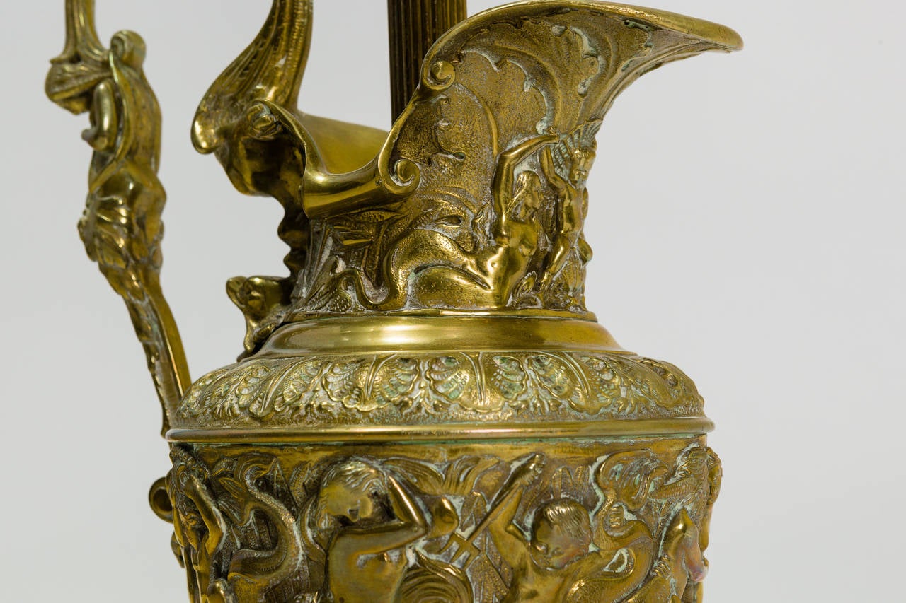 Pair of Classical Bronze Urn Base Side Tables 3