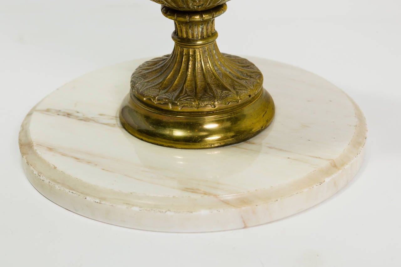 Pair of Classical Bronze Urn Base Side Tables 4
