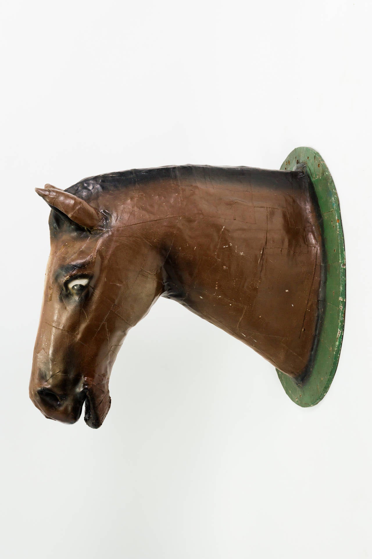 1940s LifeSized Papier Mâché Horse Head from a Connecticut Carnival at 1stDibs