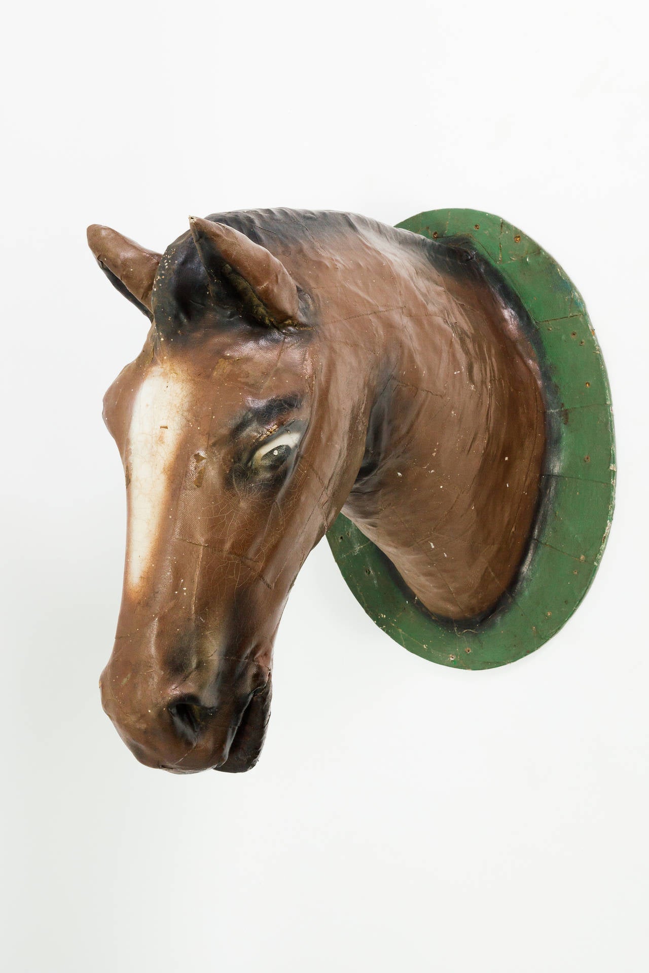 1940s LifeSized Papier Mâché Horse Head from a Connecticut Carnival at 1stDibs