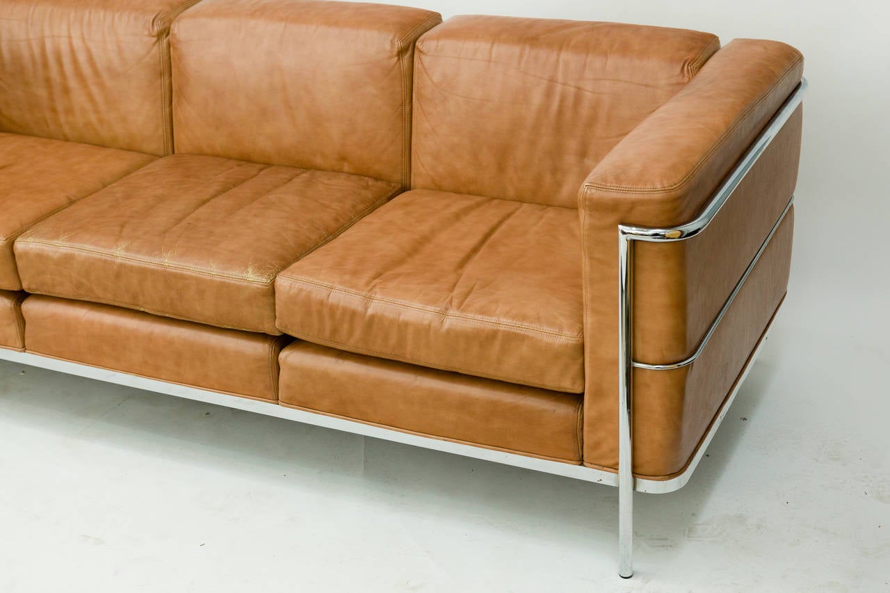 Jack Cartwright Leather and Chrome Couch 3