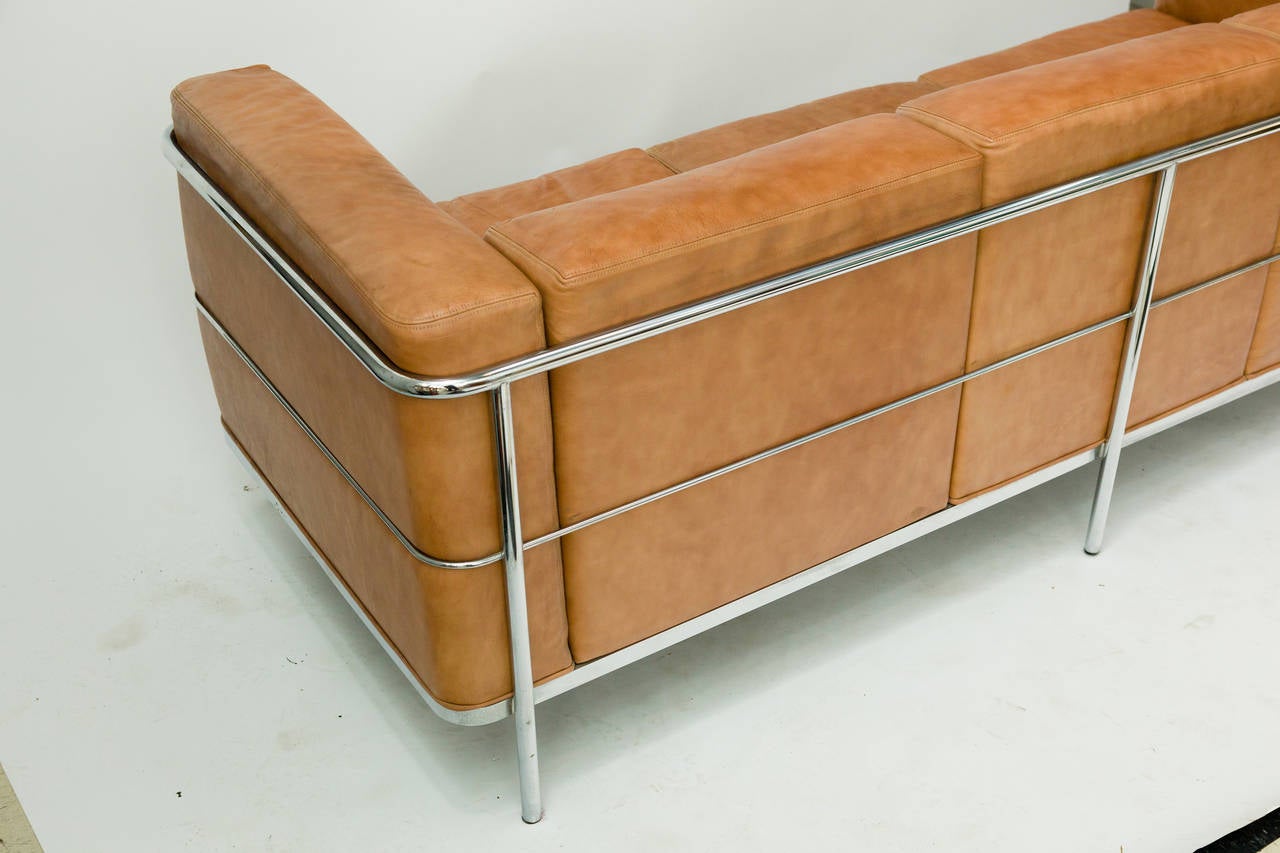 Jack Cartwright Leather and Chrome Couch 5