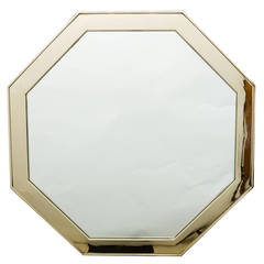 Octogonal Brass Wash Mirror