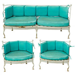 Chic Outdoor Couch and Two Chairs Chic Outdoor Couch and Two Chairs