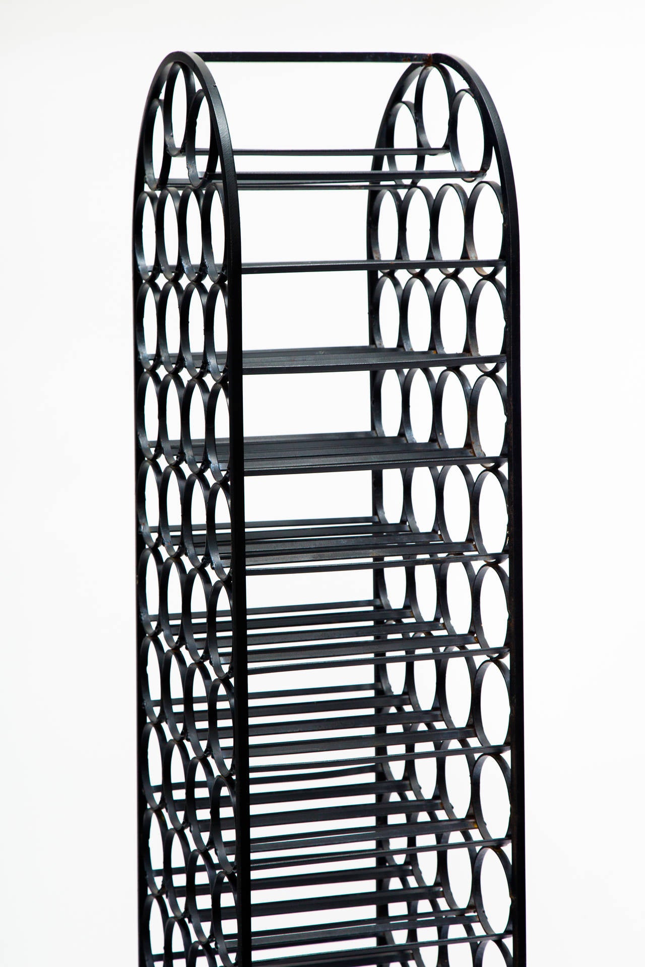 Mid-20th Century Arthur Umanoff Iron Wine Rack