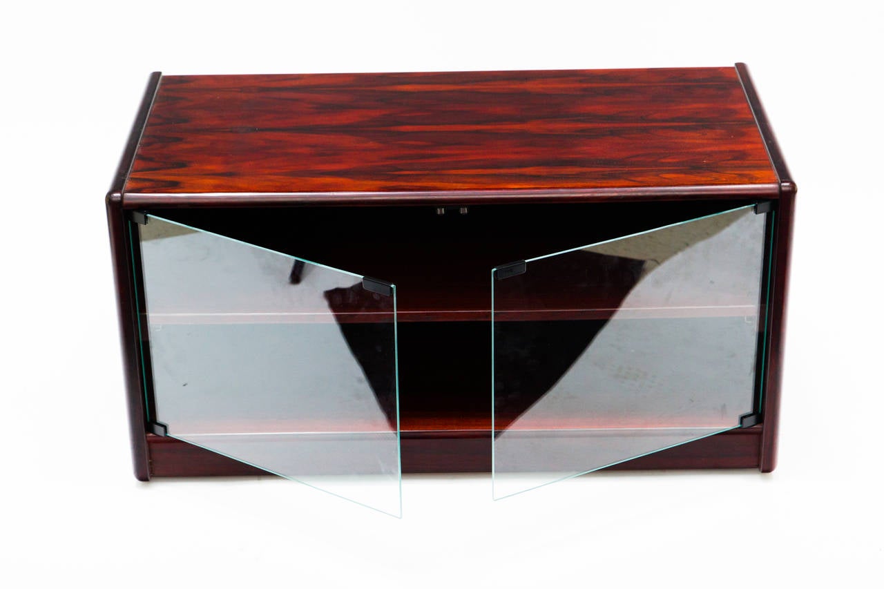 Preben Schou Danish Rosewood Cabinet with Glass Doors 1