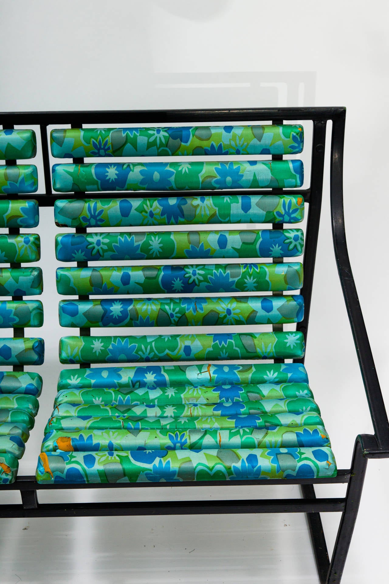 Tubular Steel Patio Settee or Bench by Samsonite For Sale at 1stDibs