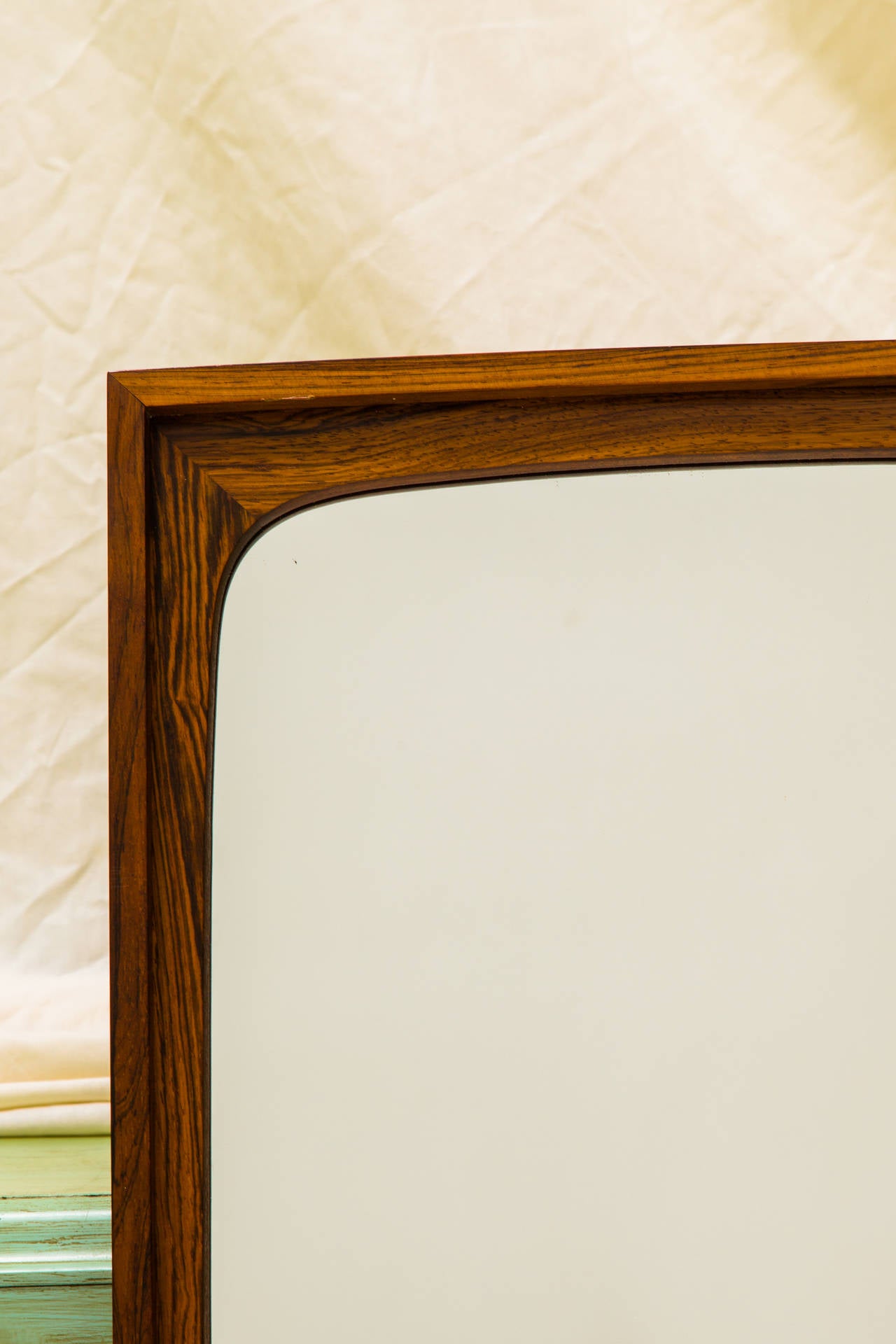 Pair of Danish Rosewood Mirrors In Good Condition In Tarrytown, NY