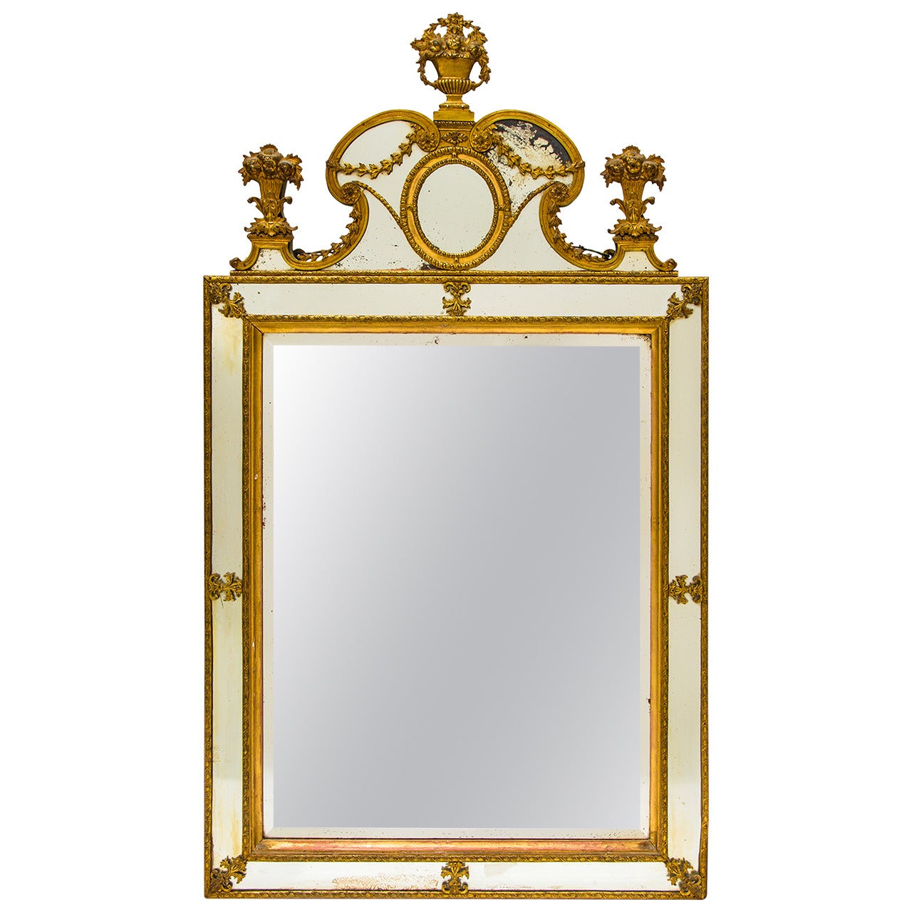 Napoleon III Brass Framed Mirror