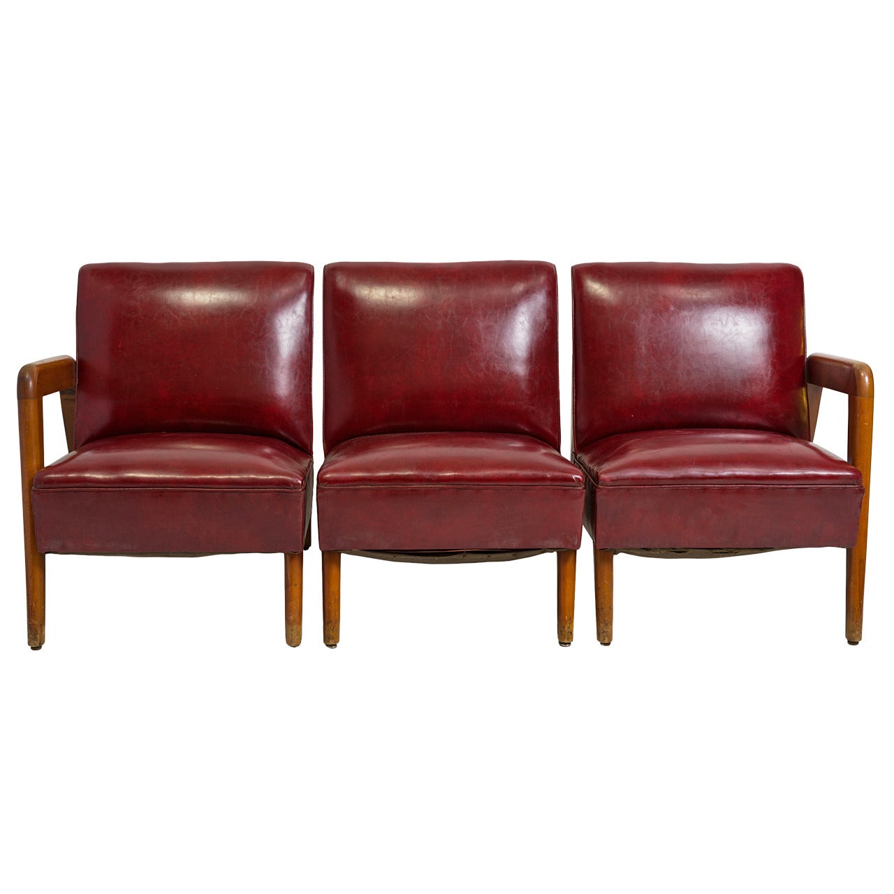 Three-Piece Midcentury Couch For Sale