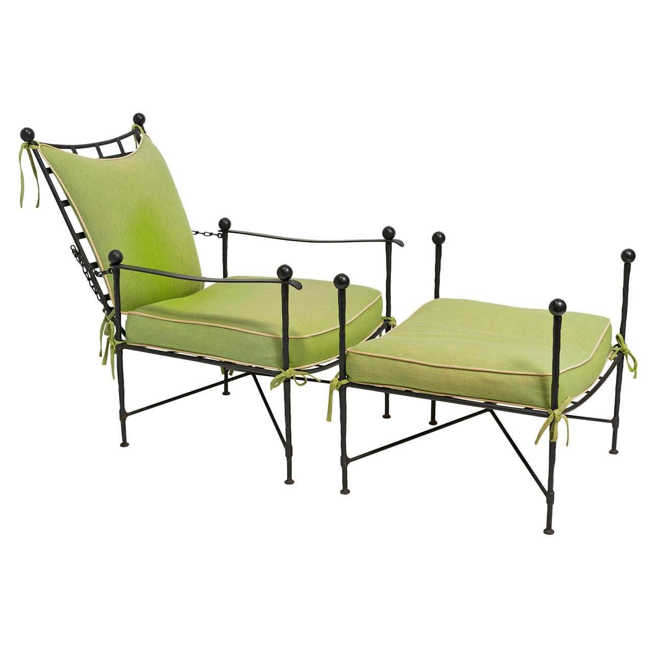 Mario Papperzini Lounge Chair and Ottoman for Salterini