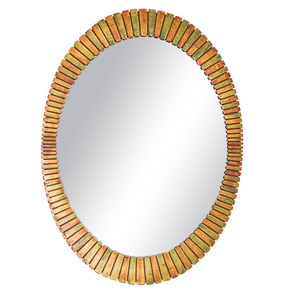 Wood 1960s Mod Mirror