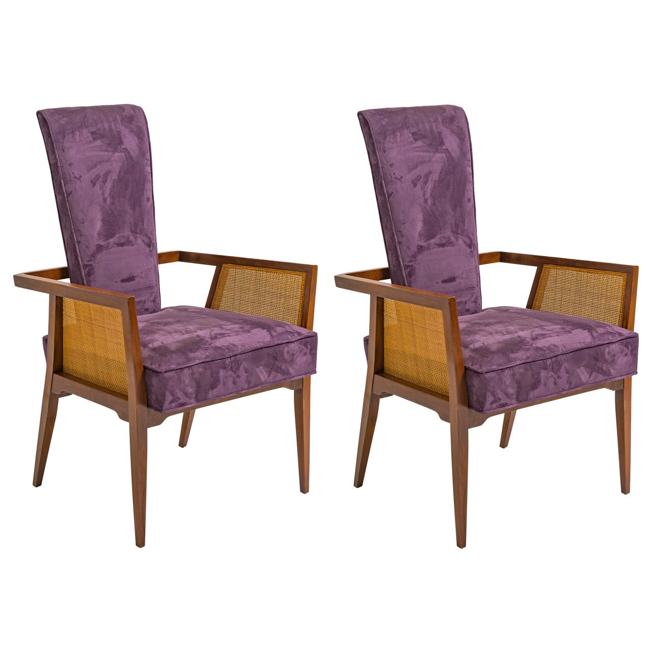 Pair of Sculptural James Mont Style Lounge Chairs