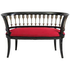 Classical Lacquered Arrow Settee