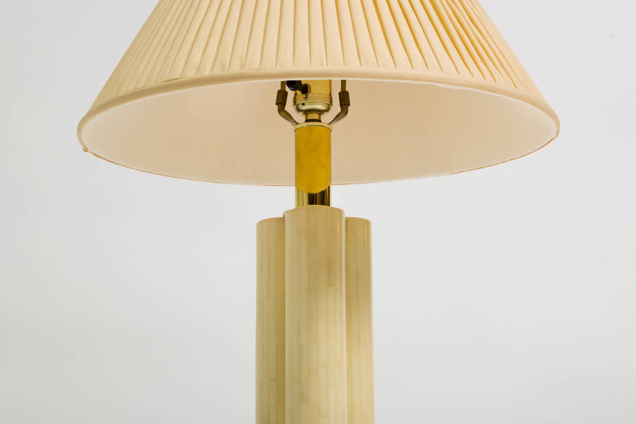 Late 20th Century Bone Table Lamp In the Style of Karl Springer