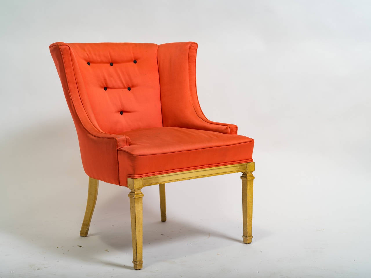 Pair of Hollywood Regency Style Lounge Chairs In Good Condition For Sale In Tarrytown, NY