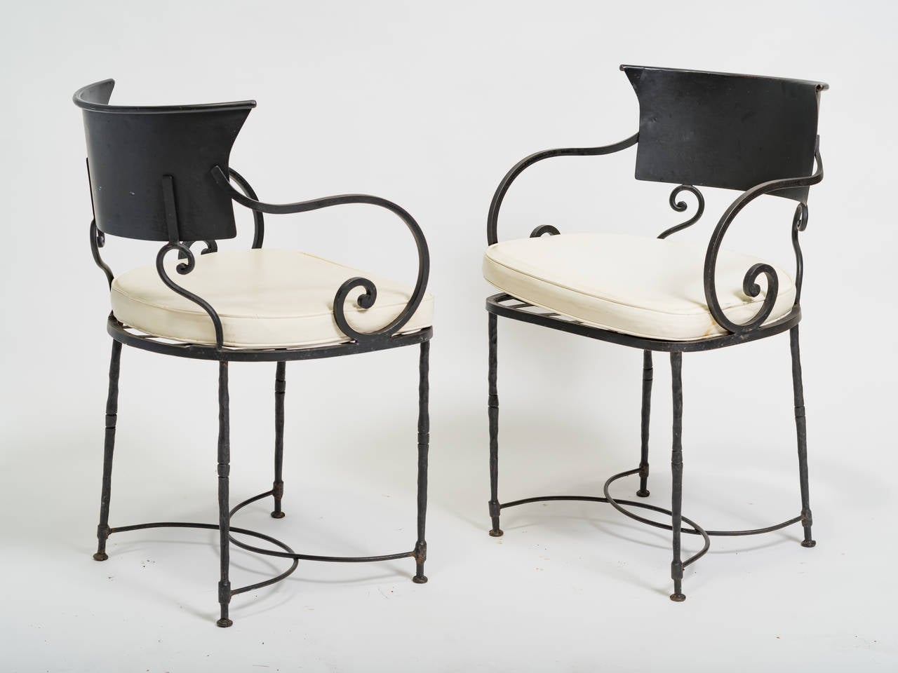 Late 20th Century Six Italian Iron Chairs