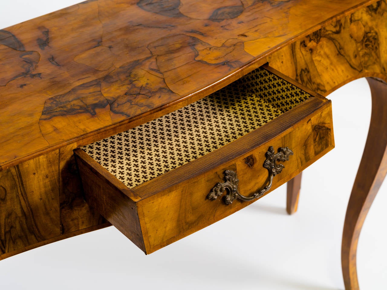 Italian Olive Wood Console Table at 1stDibs