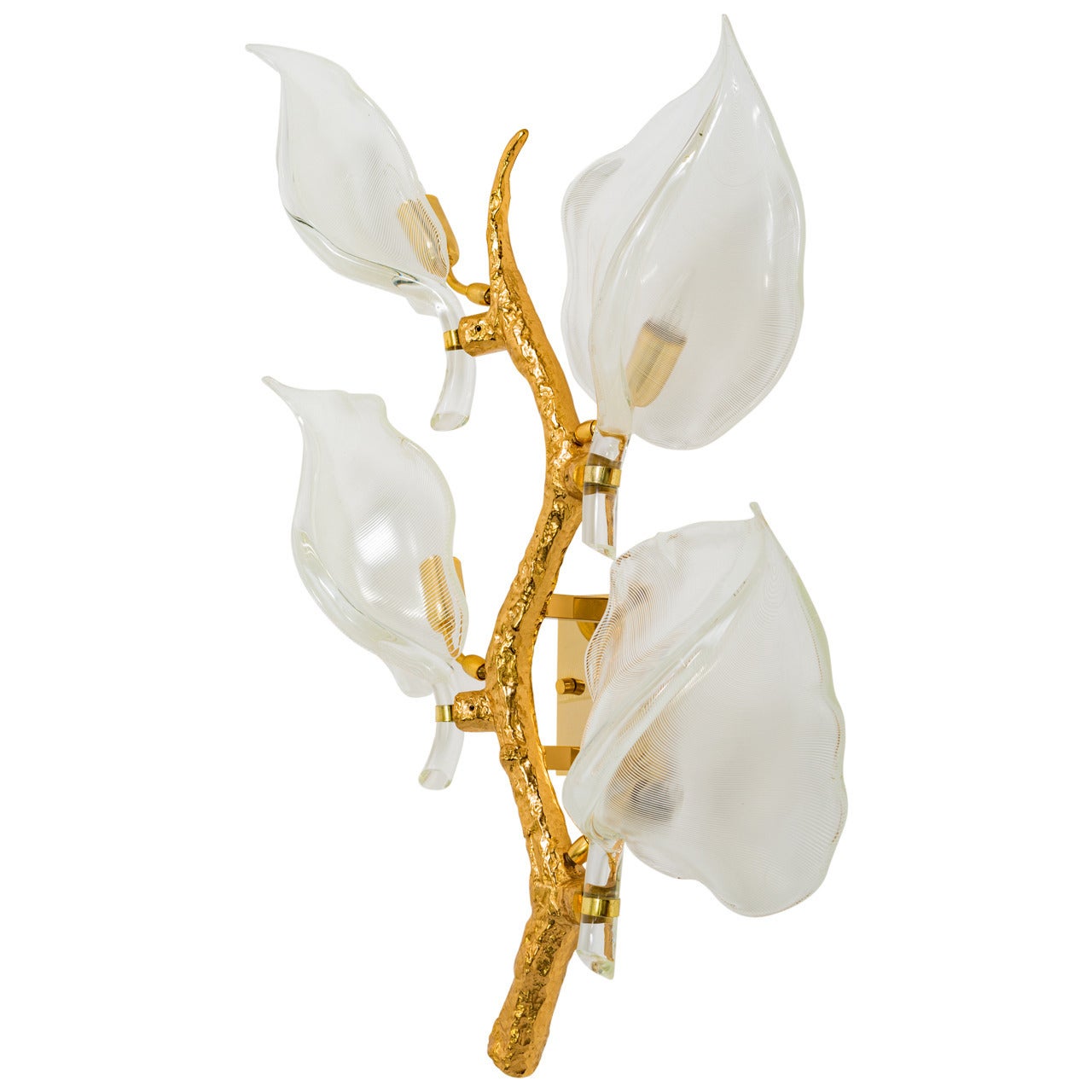 Venini Leaf Sconce For Sale