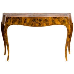 Italian Olive Wood Console Table