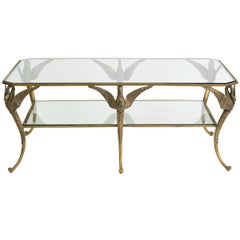 Bronze Classical Swan Coffee Table