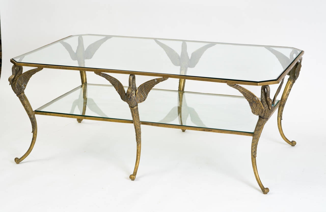 Bronze Classical Swan Coffee Table 6
