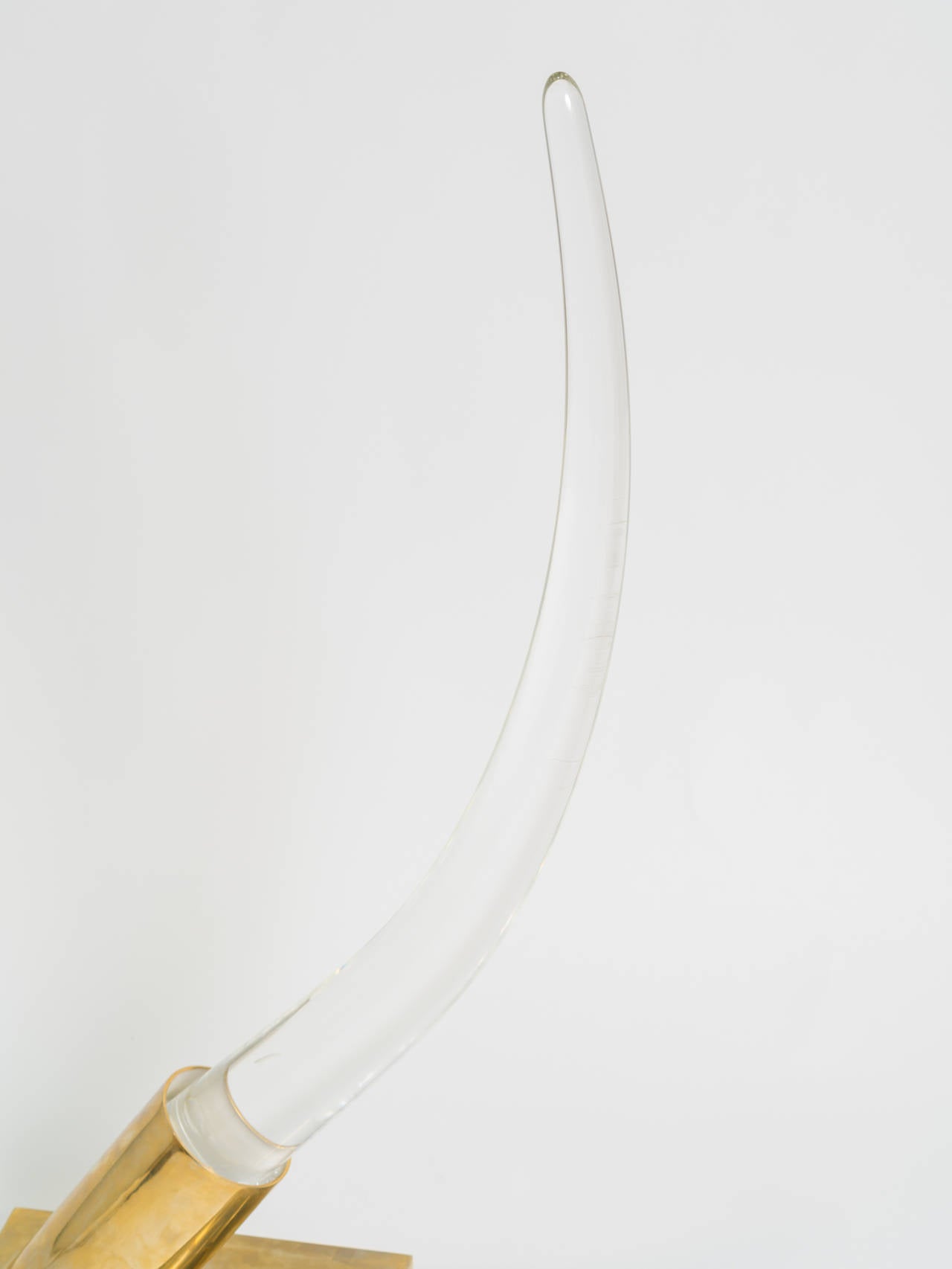 Oggetti Huge Lucite Tusk Lamp