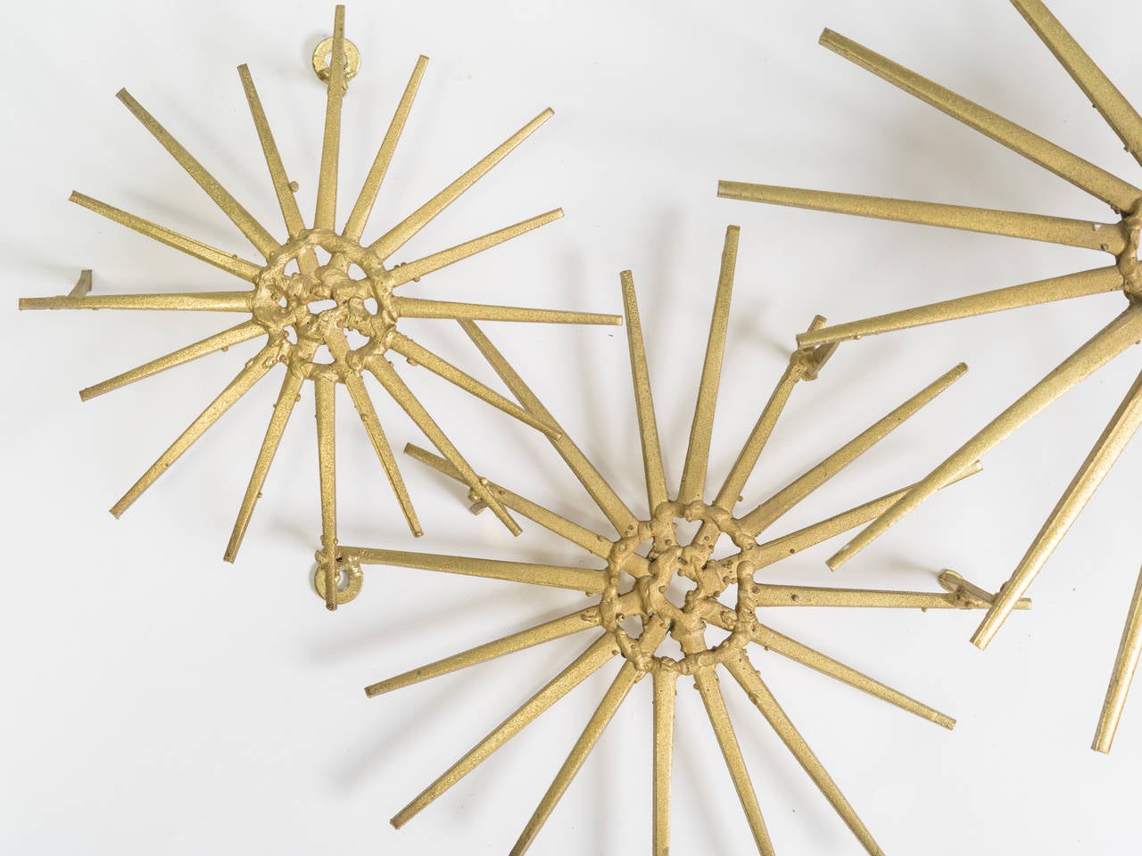 Brutalist Starburst Nail Wall Sculpture