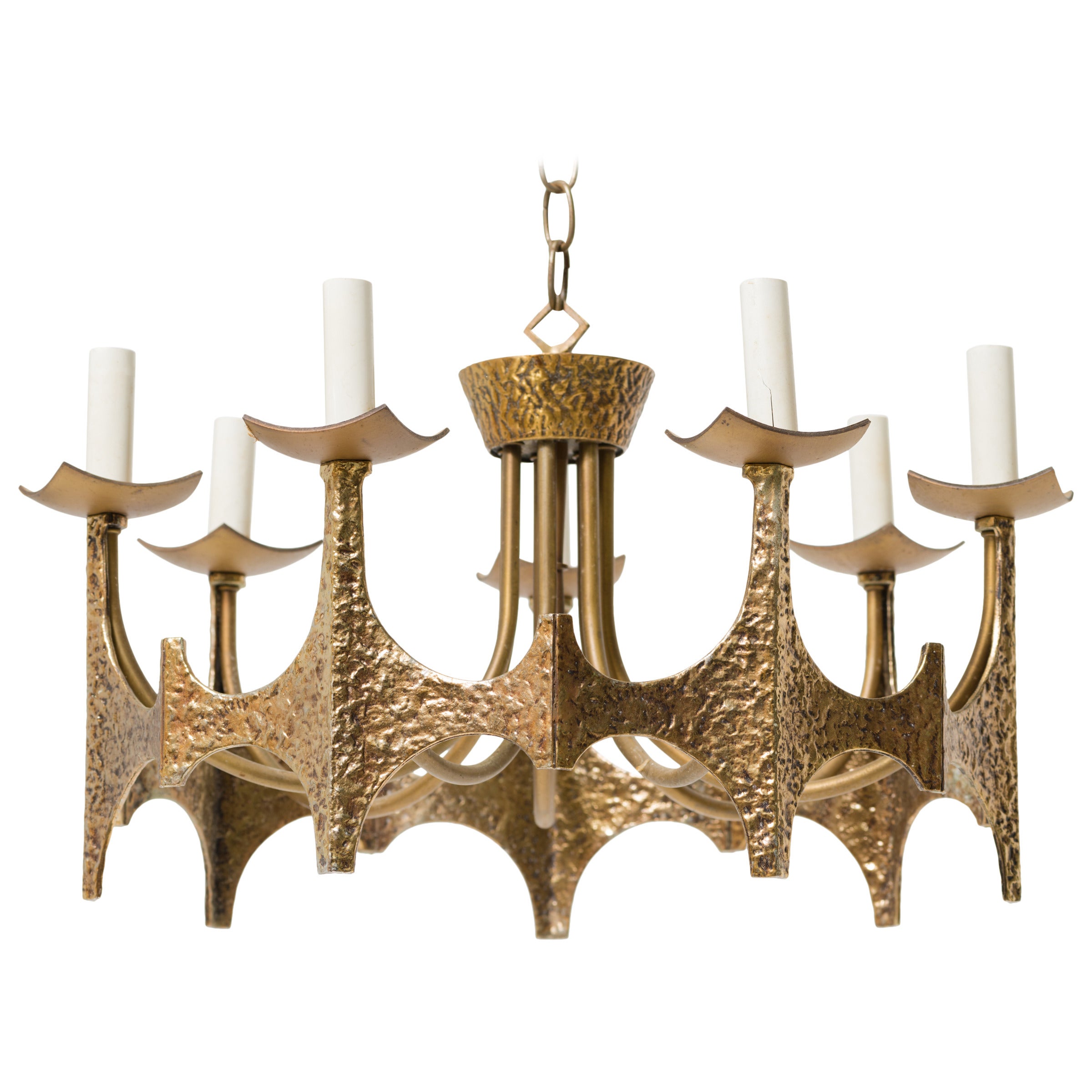 Moe-Bridges Brutalist Chandelier