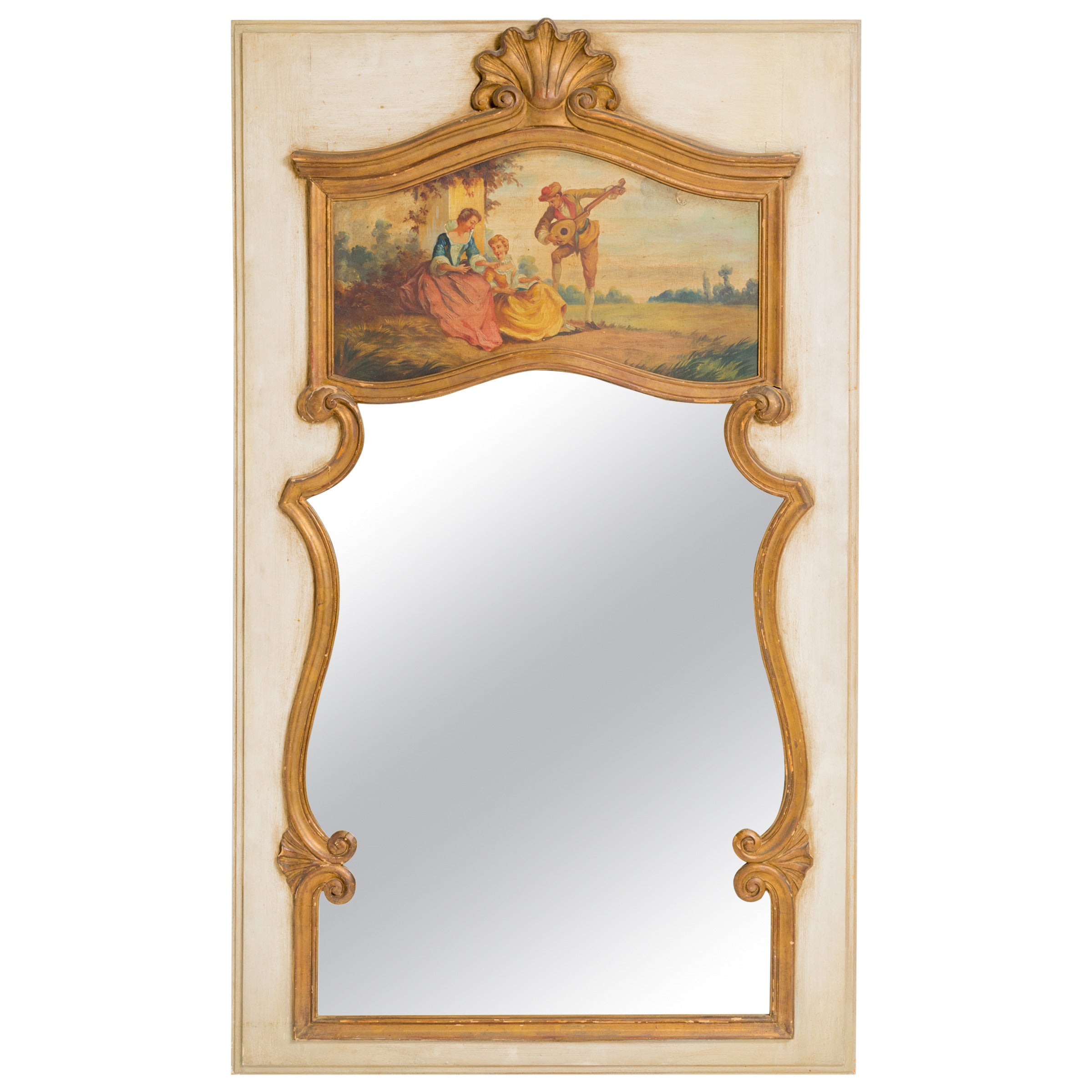 French Trumeau Mirror For Sale