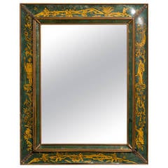 1940s Celluloid Asian Motif Mirror