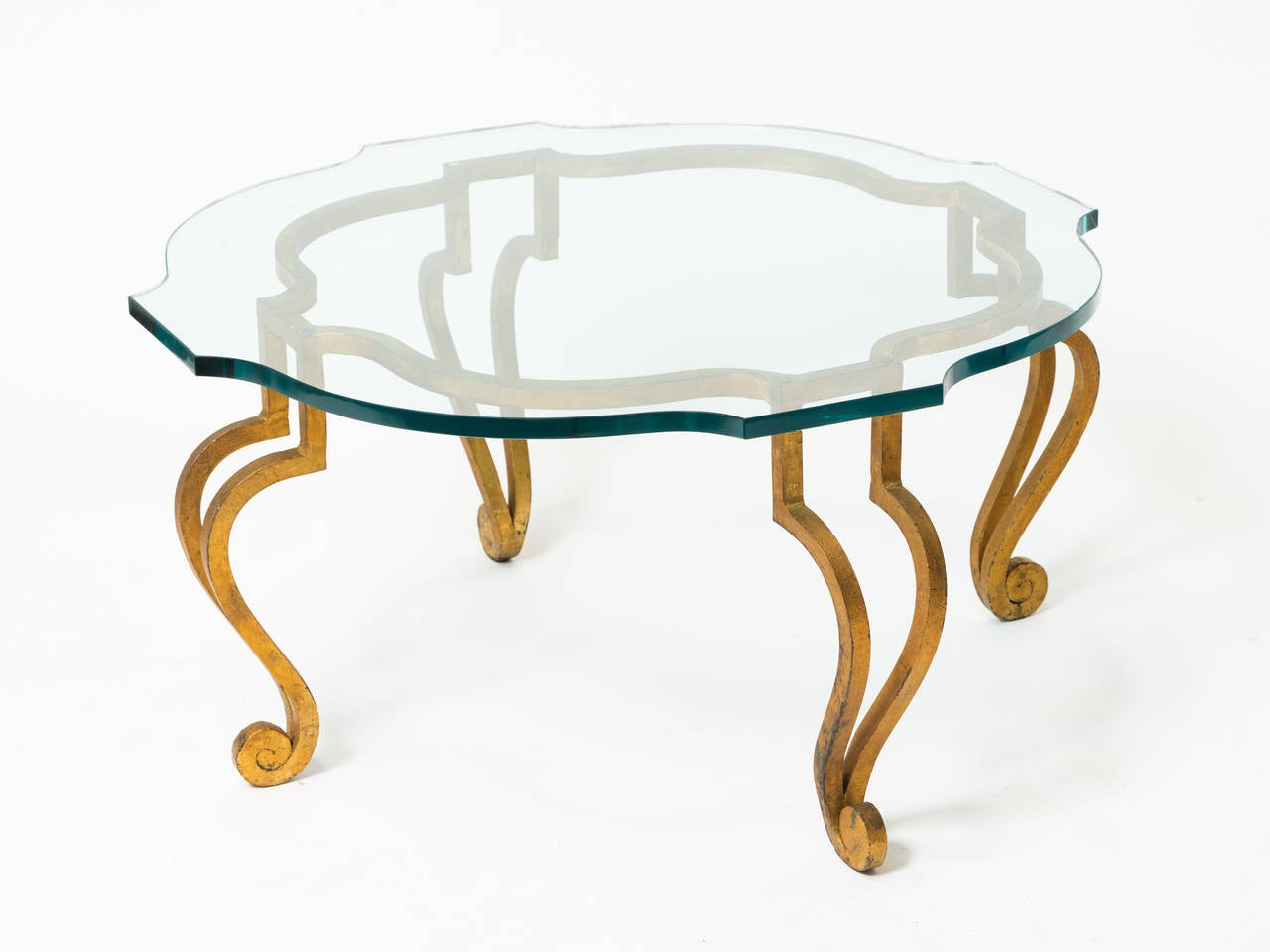 scalloped glass table top