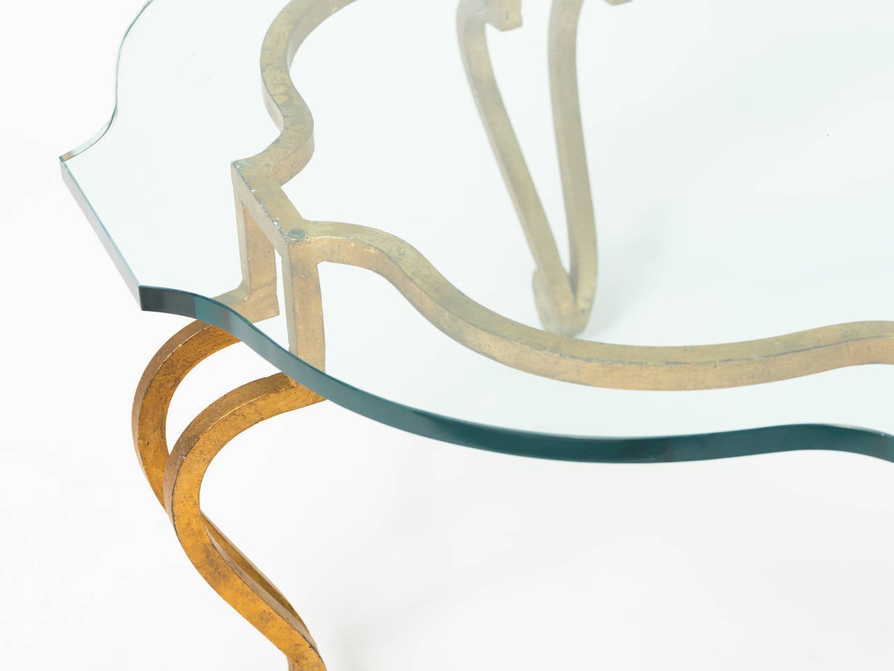 scalloped edge glass table top