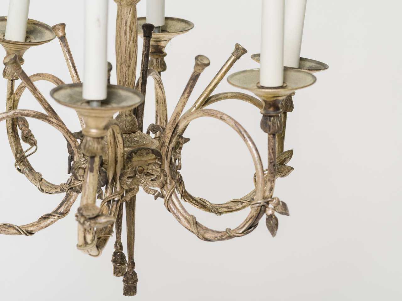 french horn candle holder