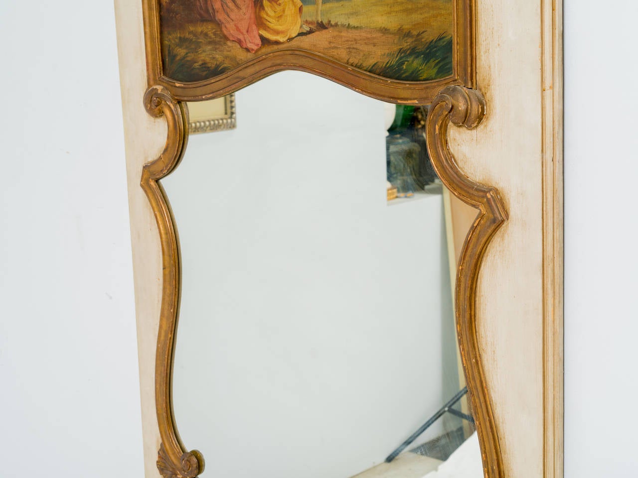 Mid-20th Century French Trumeau Mirror For Sale