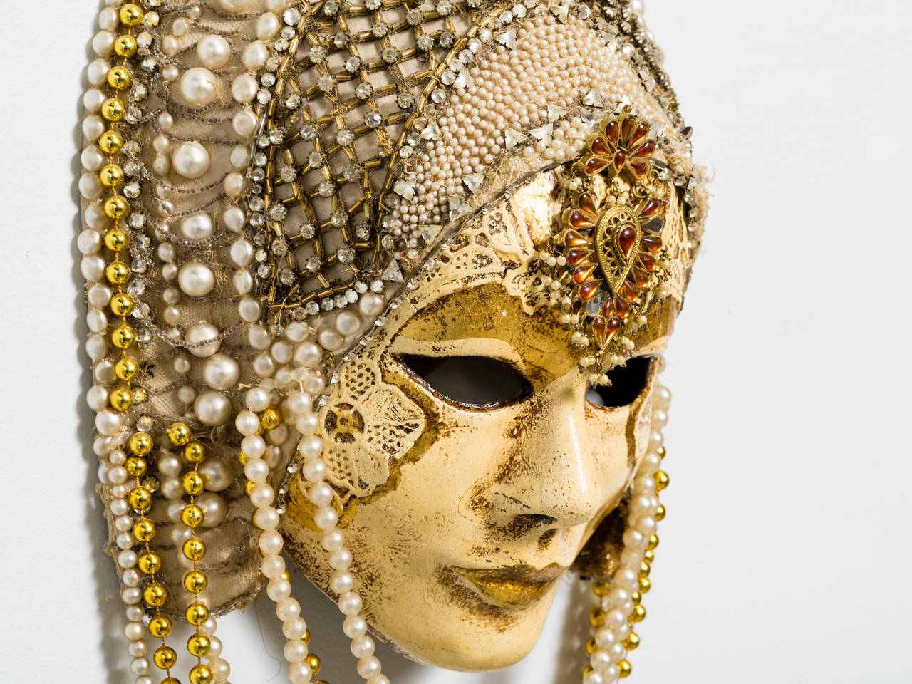 Late 20th Century Venetian Handmade Carnival Mask
