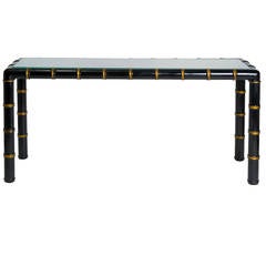 Asian Style Faux Bamboo Wood Console