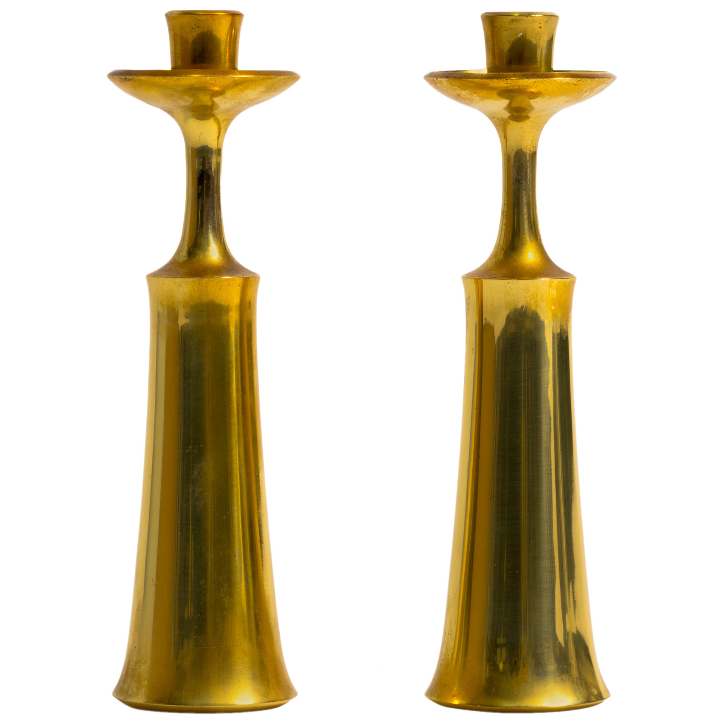 Pair of Brass Candlesticks by Jens Quistgaard for Dansk