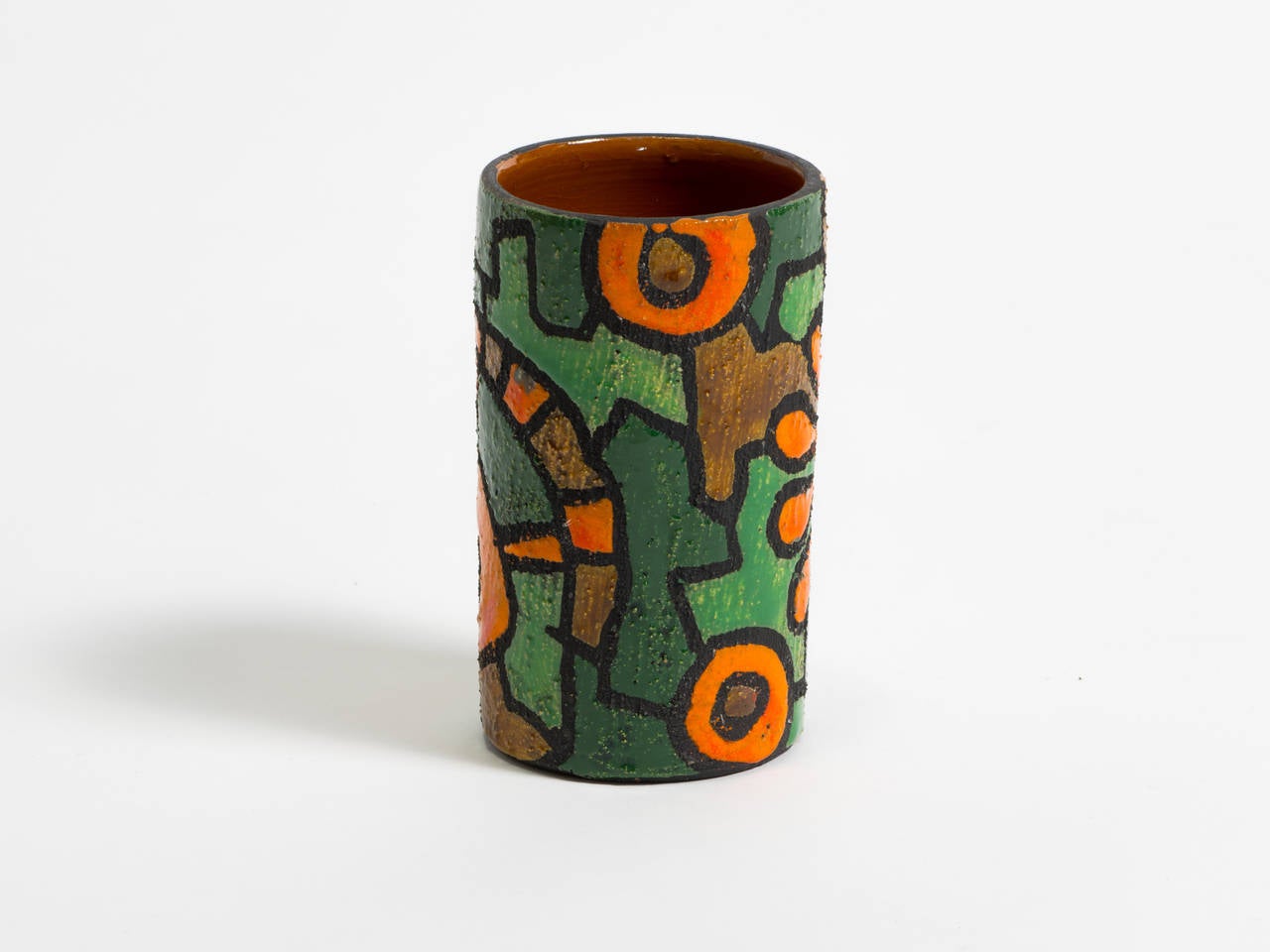 Beautiful Italian ceramic vase by Alvino Bagni for Raymor.