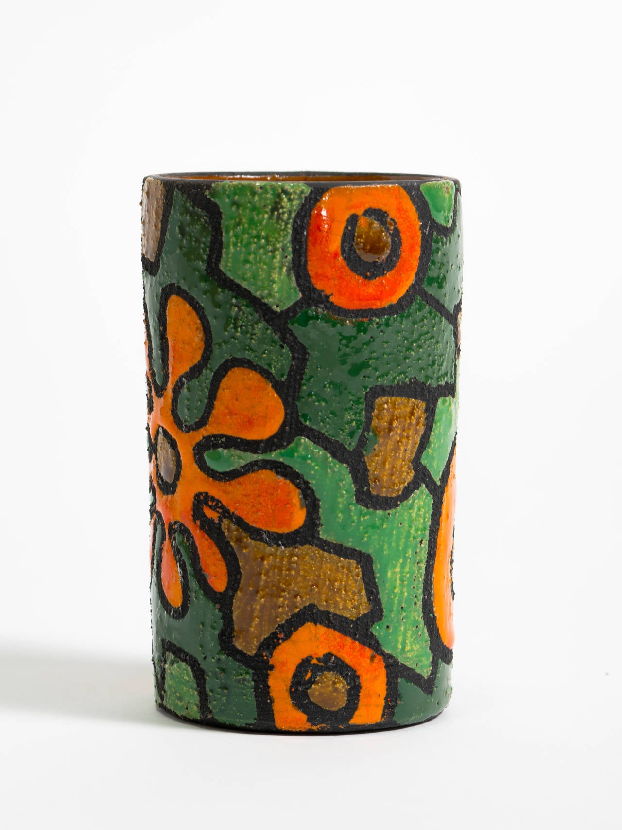 Italian Ceramic Vase by Alvino Bagni for Raymor In Good Condition In Tarrytown, NY