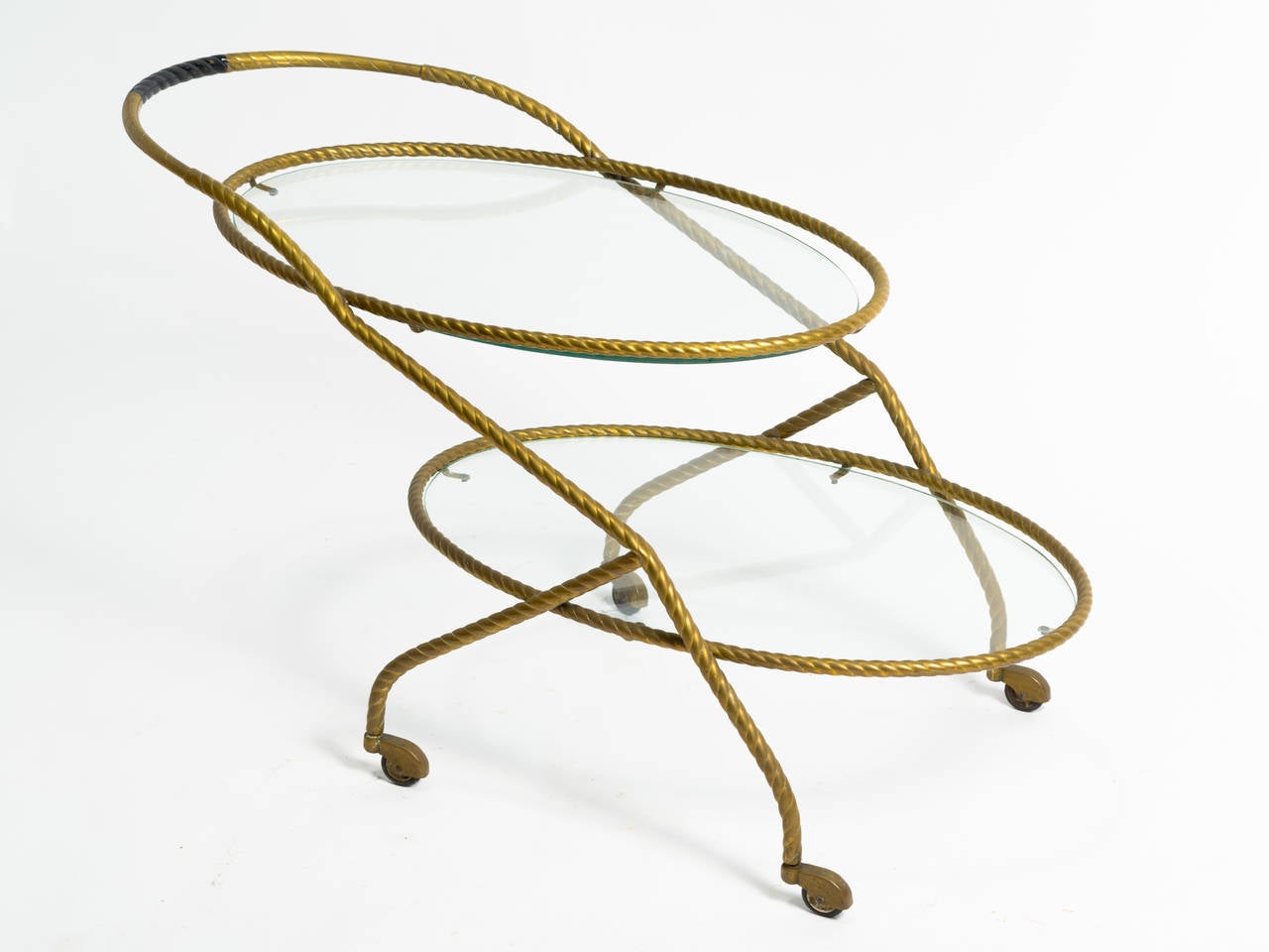 French Brass Rope Bar Cart 2