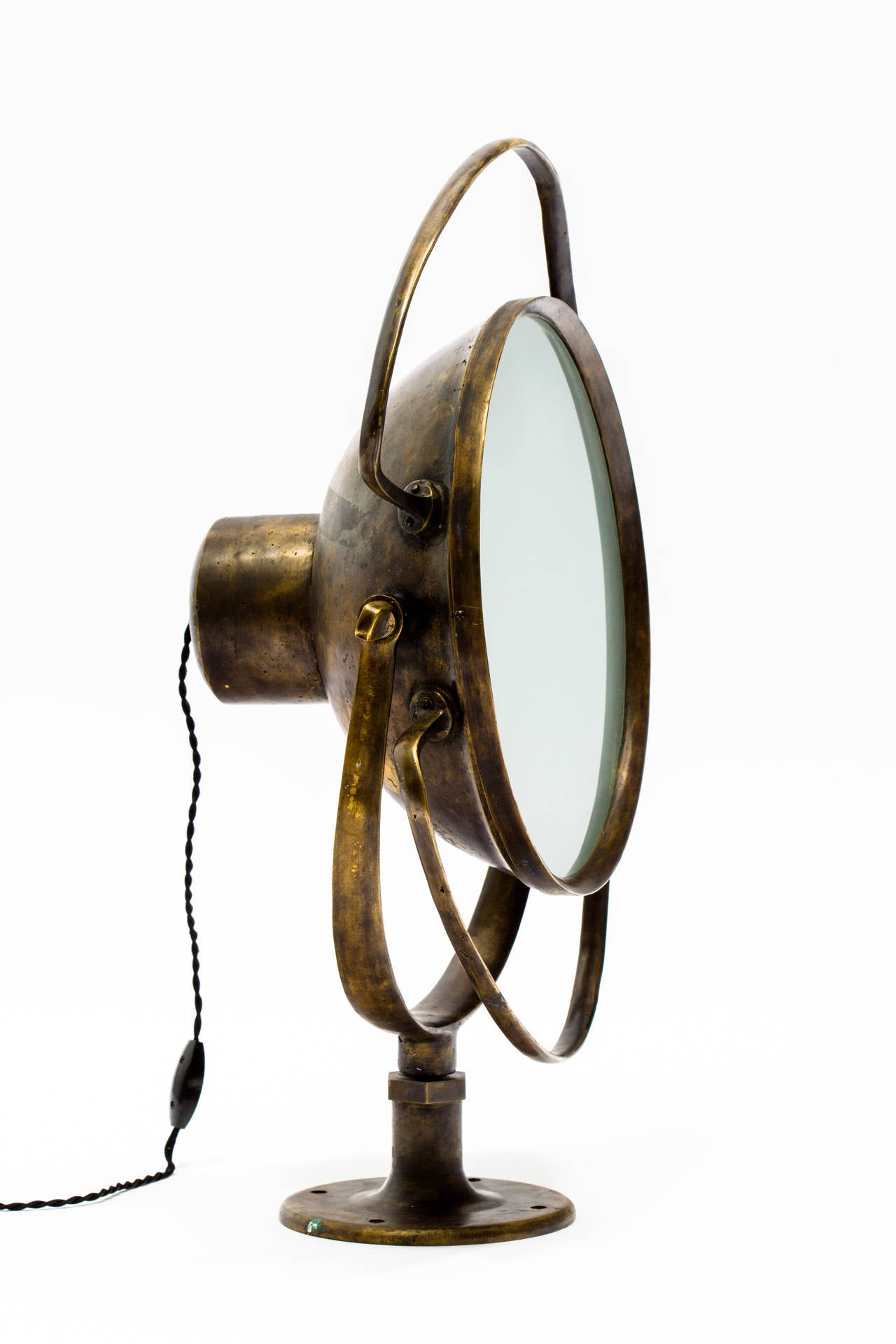 Early 20th century bronze medical lamp by Castle.